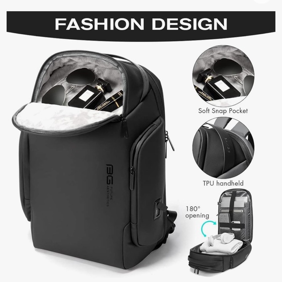 BANGE Smart Backpack,Business Laptop Backpacks for 15.6 INCH Travel Waterproof - Picture 3 of 8